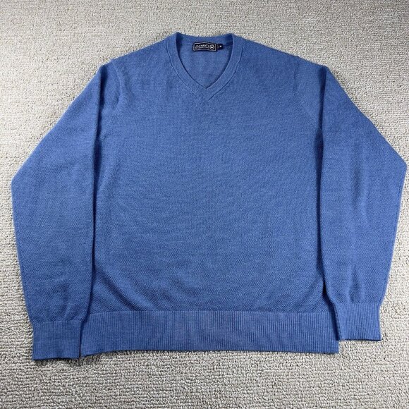 Vineyard Vines Other - Jim Nantz Vineyard Vines Merino Wool V-Neck Sweater Blue Men’s Size Medium